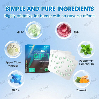 Uradna pooblaščena trgovina PEAKA® GLP-1 Slimming & Health Ultra Concentrated Essence Liquid Pearls - NAD+ Moringa & ACV & Keto (✅hitro, dolgotrajno, za zdravljenje sladkorne bolezni, debelosti in srčno-žilnih bolezni)