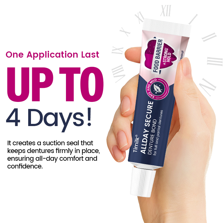 ✅ Timilk® Celodnevno Varno Lepilo za Zobne Proteze