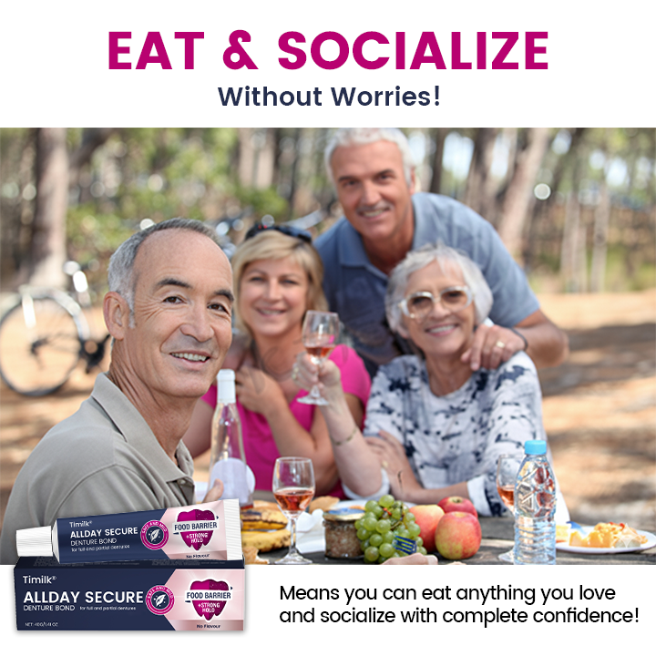 ✅ Timilk® Celodnevno Varno Lepilo za Zobne Proteze